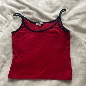 Subdued Red Cropped Tank Top